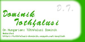 dominik tothfalusi business card